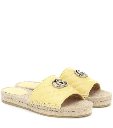 gucci pilar espadrille slide|Gucci espadrilles farfetch.